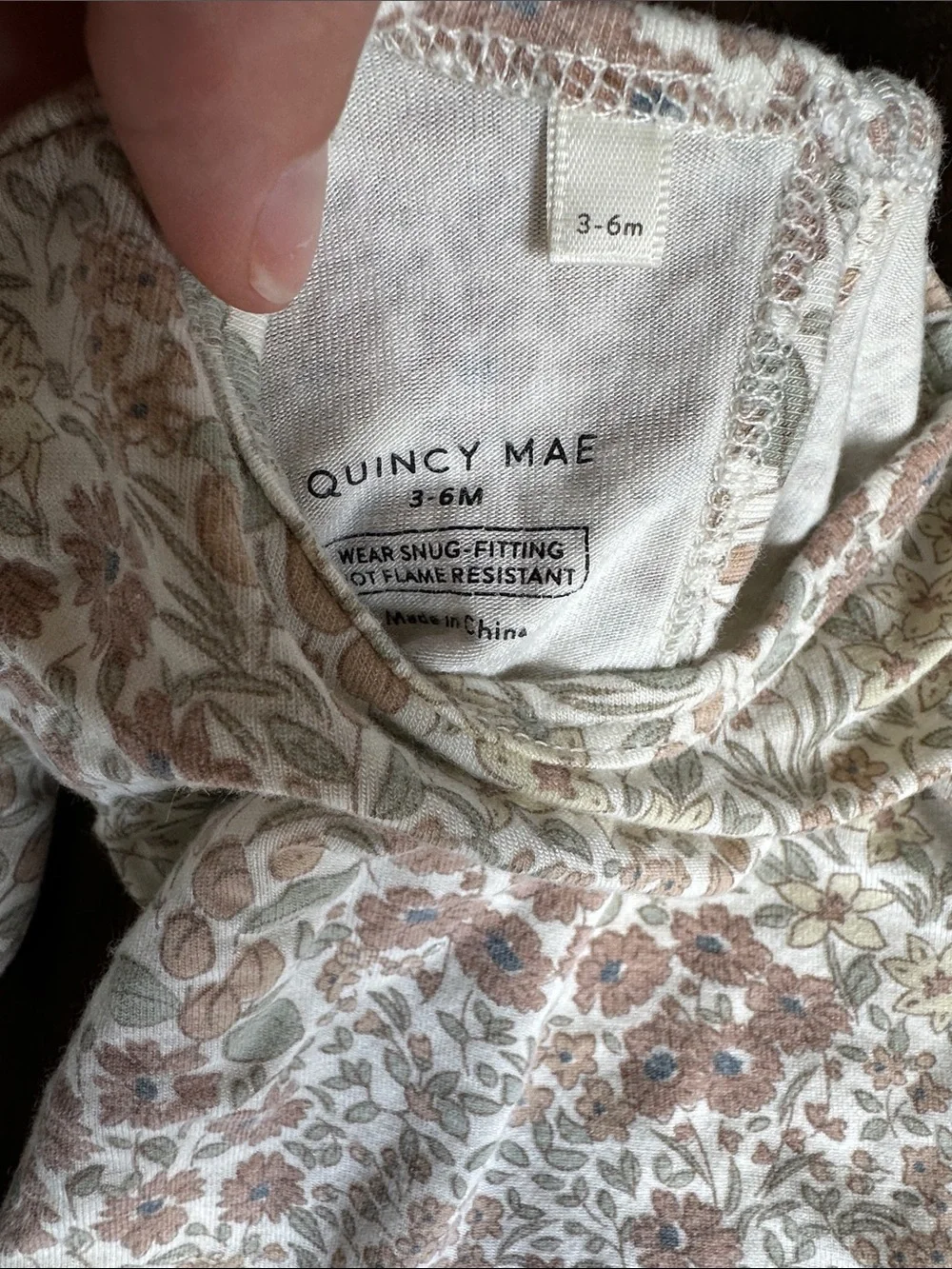 Quincy Mae Cream Floral nightgown